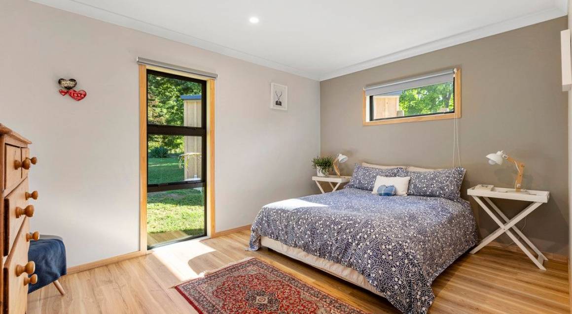 Bedroom with beautiful floors