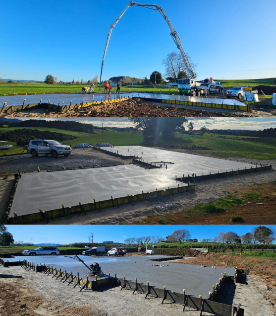 FLOORS ARE BEING POURED ALL OVER!